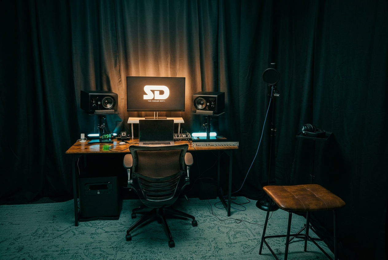The Sound Dept. studio room — wide view